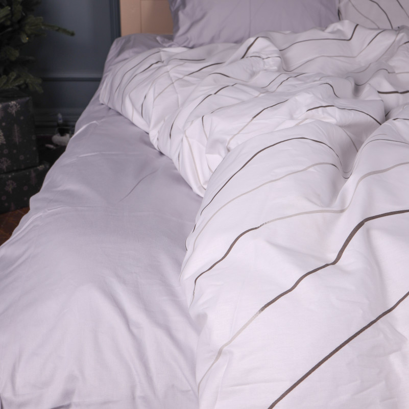 Комплект постельного белья Сатин JUNIOR 22-1436 Gray Line - 2