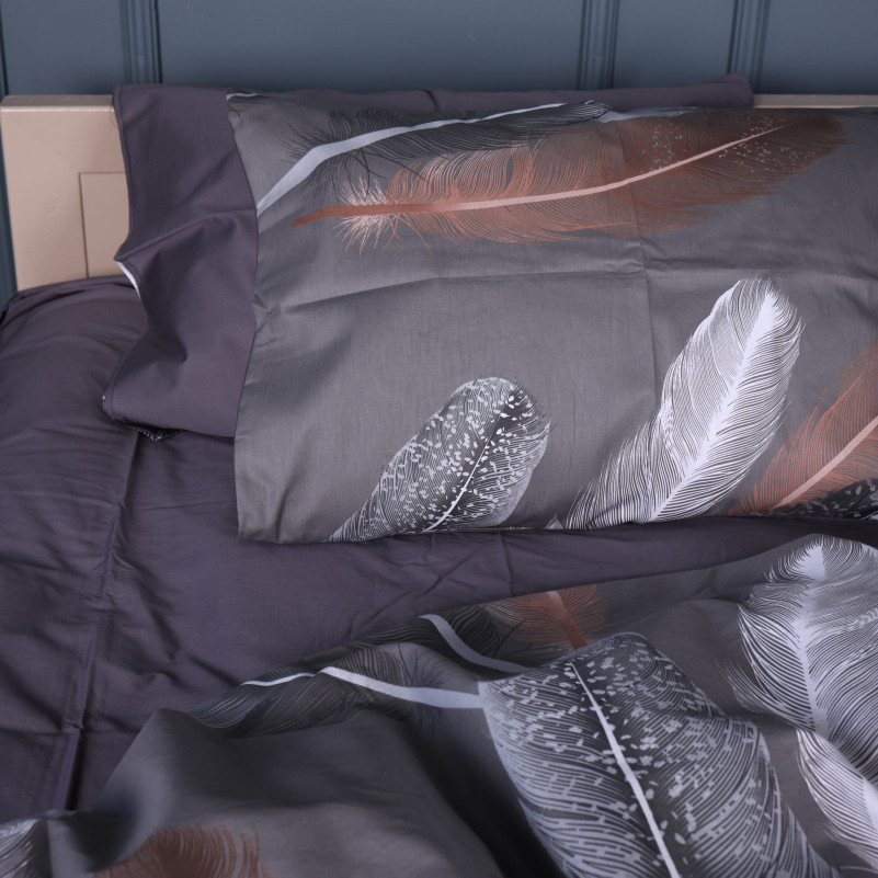 Комплект постельного белья Сатин TEENAGER 22-1453 Silk Feather gray - 3