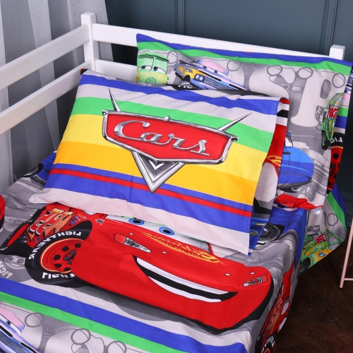 Простынь Бязь Kids Time 17-0779 McQueen's Racing Dreams gray