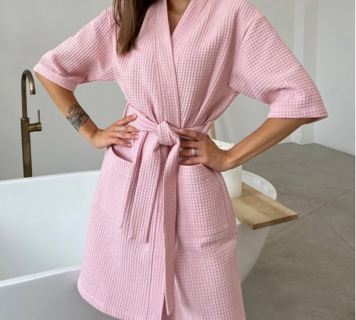 Халат "Soft Waffle" pink