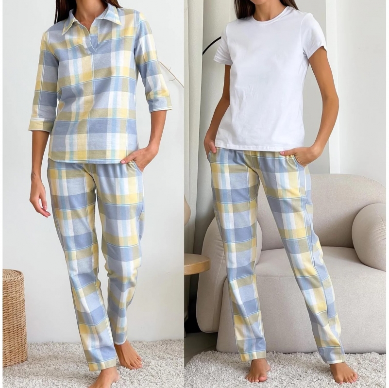 Жіночий костюм "Lazy Mornings" yellow/gray