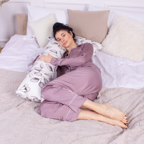 Подушка для вагітних та відпочинку Г-подібна №8443 Color Line 17-0546 Yuliana White