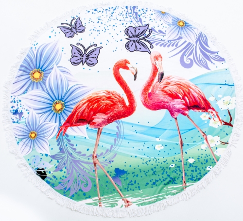 Пляжний рушник №5053 Summer Time Bright flamingo