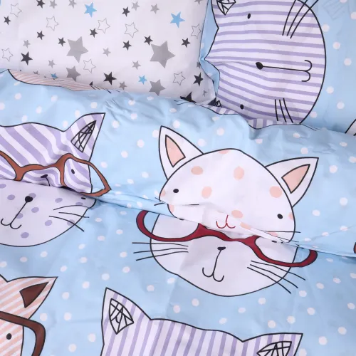 Комплект постельного белья Ranforce Elite TEENAGER 17-0785 Funny cats - 2