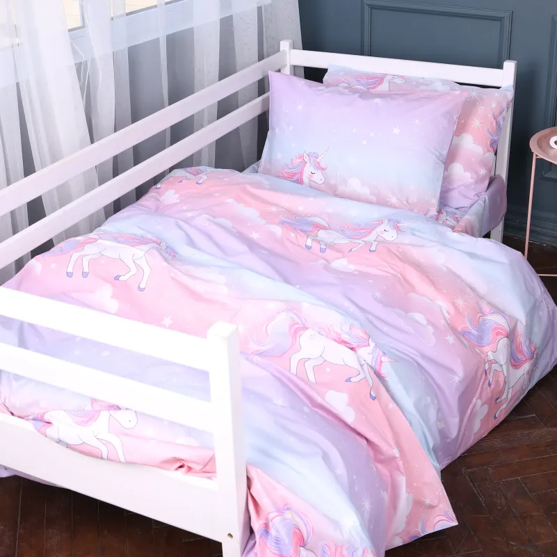 Комплект постельного белья Ranforce Elite JUNIOR 17-0790 Єдиноріг на веселці - 6