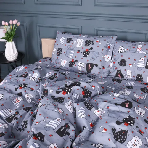Комплект постельного белья Бязь JUNIOR 17-0671 With Love, Cats - 2