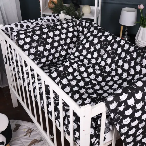 Комплект постельного белья Бязь LITTLE KIDS 17-0673 Monochrome Meows