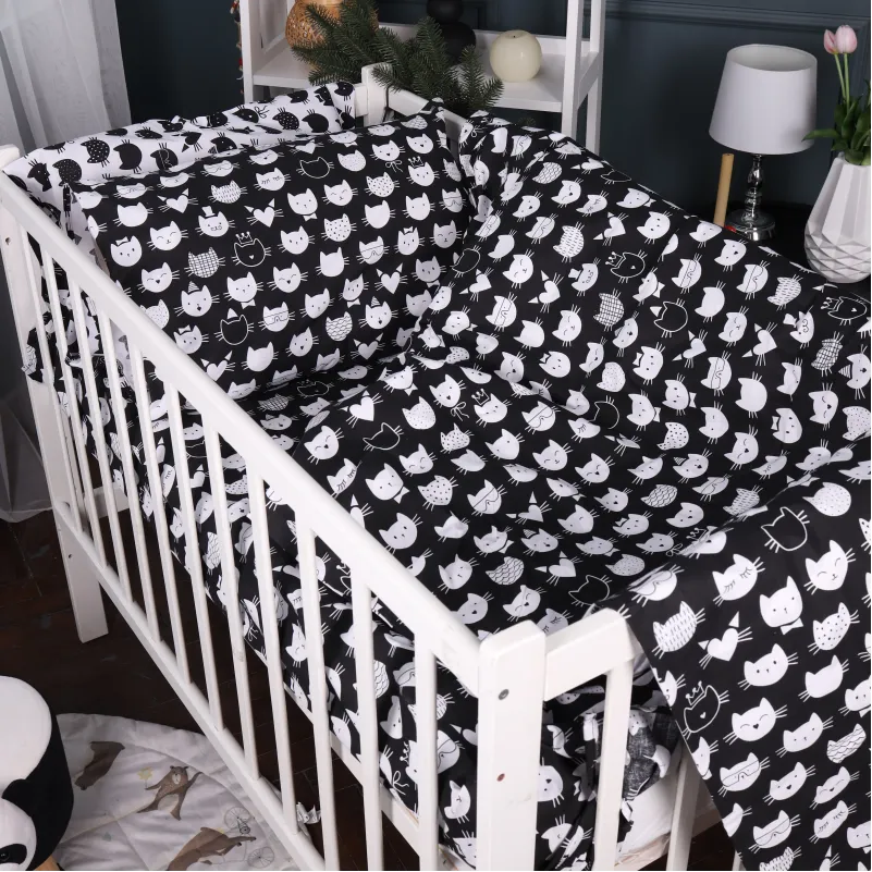 Комплект постельного белья Бязь LITTLE KIDS 17-0673 Monochrome Meows