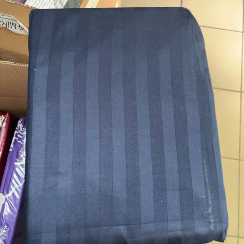 Простирадло на гумці 200*200 - висота 25 см Satin Jacquard Blue sea на гумці УЦІНКА  - 2