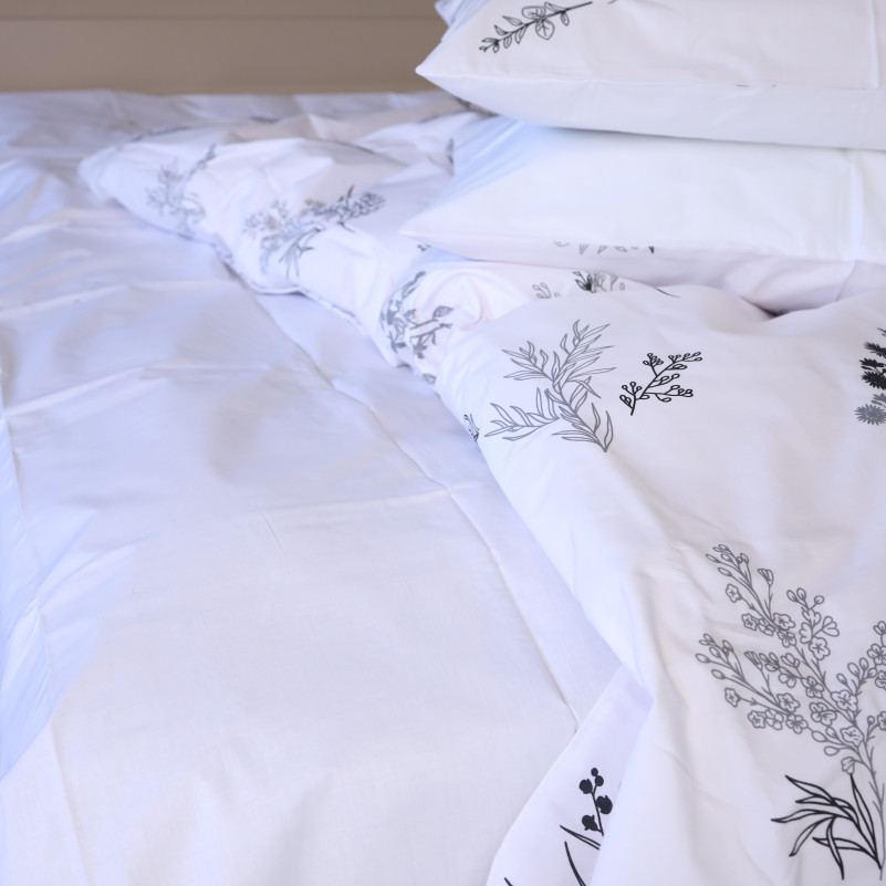 Простирадло Бязь 17-0956 White Botanica