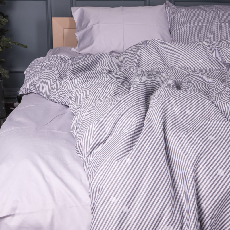 Комплект постельного белья Сатин JUNIOR 22-1437 Minimal Gray Hearts - 4