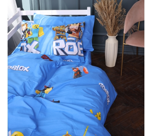 Пододеяльник Бязь Kids Time 17-0820 Roblox game blue