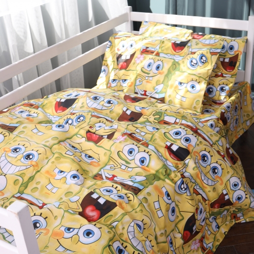 Комплект постільної білизни Бязь Kids Time 17-0804 Funny Sponge Bob