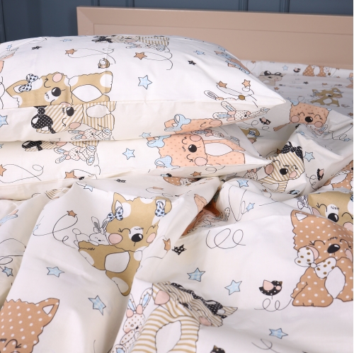 Наволочка Бязь Kids Time 17-0777 Magic cats olive