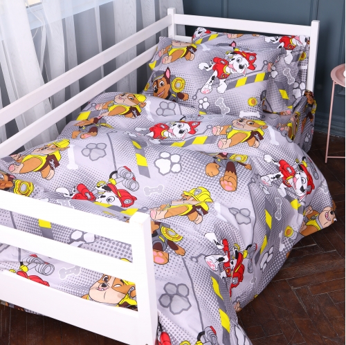 Дитяча постільна білизна Бязь Kids Time 17-0781 Paw Patrol gray