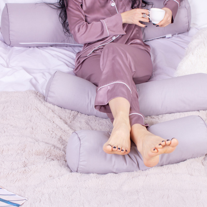 Подушка-валик №8350 Naturale Line 16-5703 Light Gray Tencel - 1