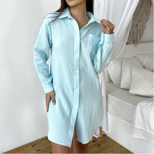 Жіноча сорочка "Lily Night" aquamarine