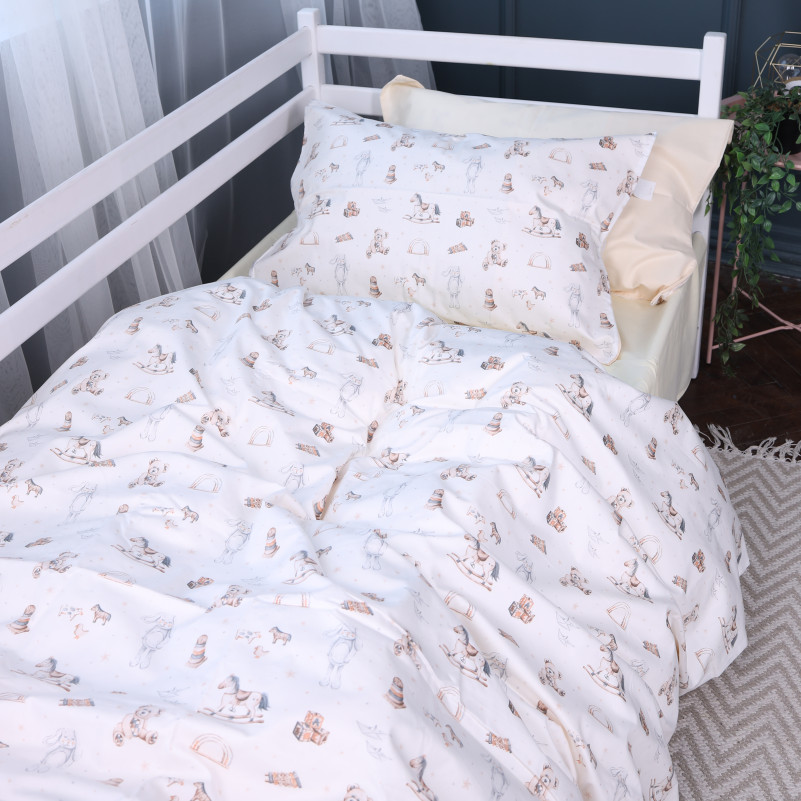 Комплект постельного белья Сатин JUNIOR Kids Time 22-1422 Warm toys