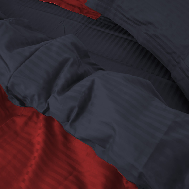Комплект постельного белья Сатин JUNIOR Satin Stripe 30-0018 + 30-0021 Ferit - 3