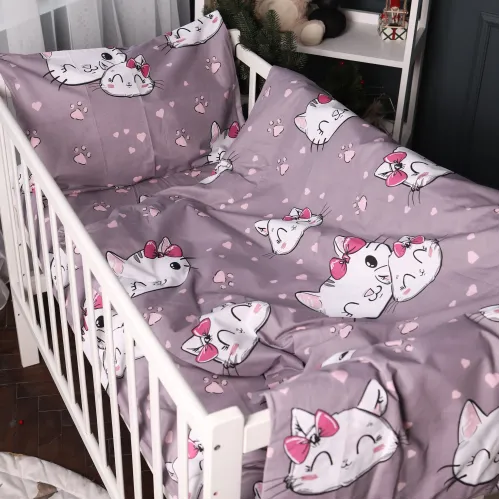 Комплект постельного белья Бязь BABY 17-0691 Cat with a paw - 4