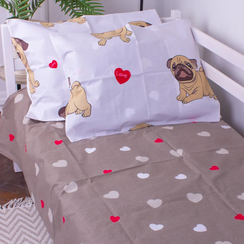 Комплект постельного белья Бязь LITTLE KIDS 17-0566 Pug-dog - 6