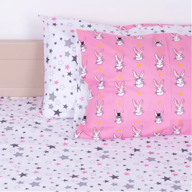 Комплект постельного белья Бязь JUNIOR 17-0528 Bunnies pink - 5