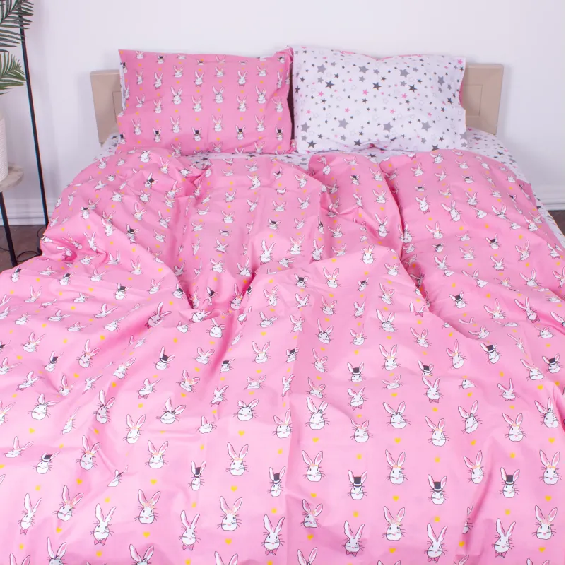 Комплект постельного белья Бязь JUNIOR 17-0528 Bunnies pink - 4