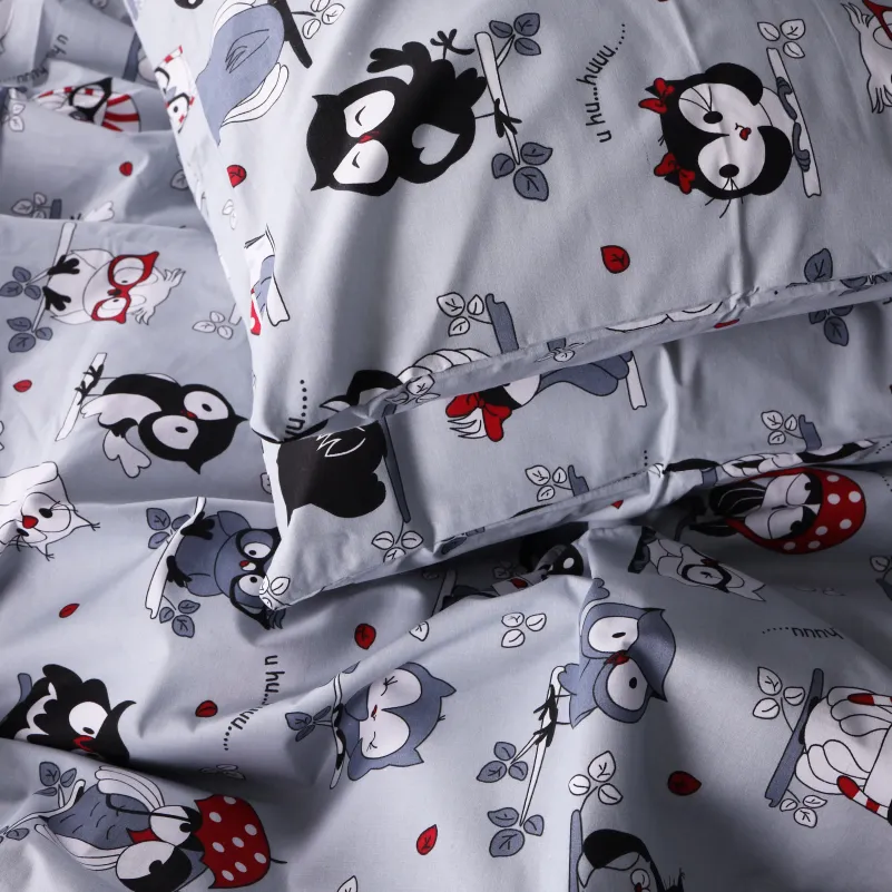 Комплект постельного белья Бязь JUNIOR 17-0672 Silver Owlets - 3