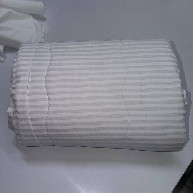 (1,5-100) Ковдра антиалергенна літо №178 Сolor Fun Line 17-0605 Stripe White Tencel (2шт наволочки в подарунок) УЦІНКА - 1