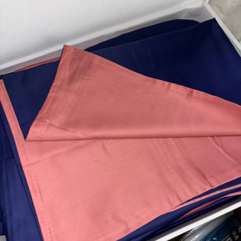 Комплект 160*220 (Сатин) Євро Satin Premium 0132+4052 Delphinium УЦІНКА  - 2