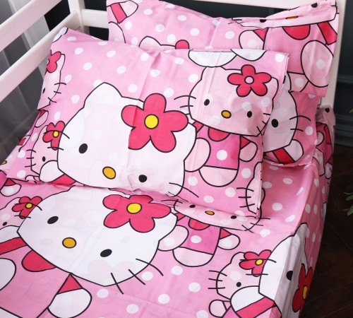 Простынь Бязь 17-0864 Hello Kitty Pink