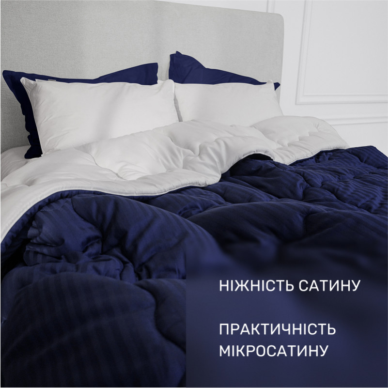 Ковдра вовняна №1355-8 "Valentino" Вовна HAND MADE сатин+мікросатин демі - 2
