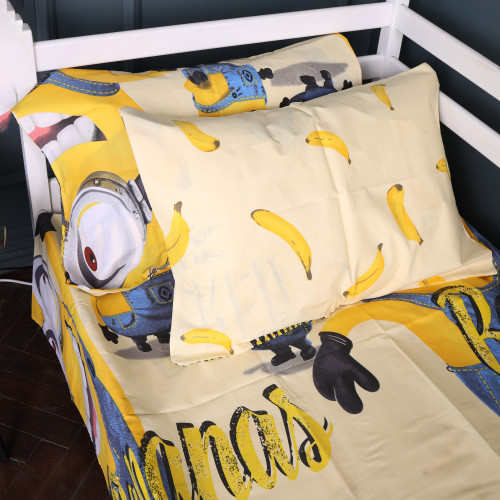 Наволочка Бязь 17-0808 Minions and bananas