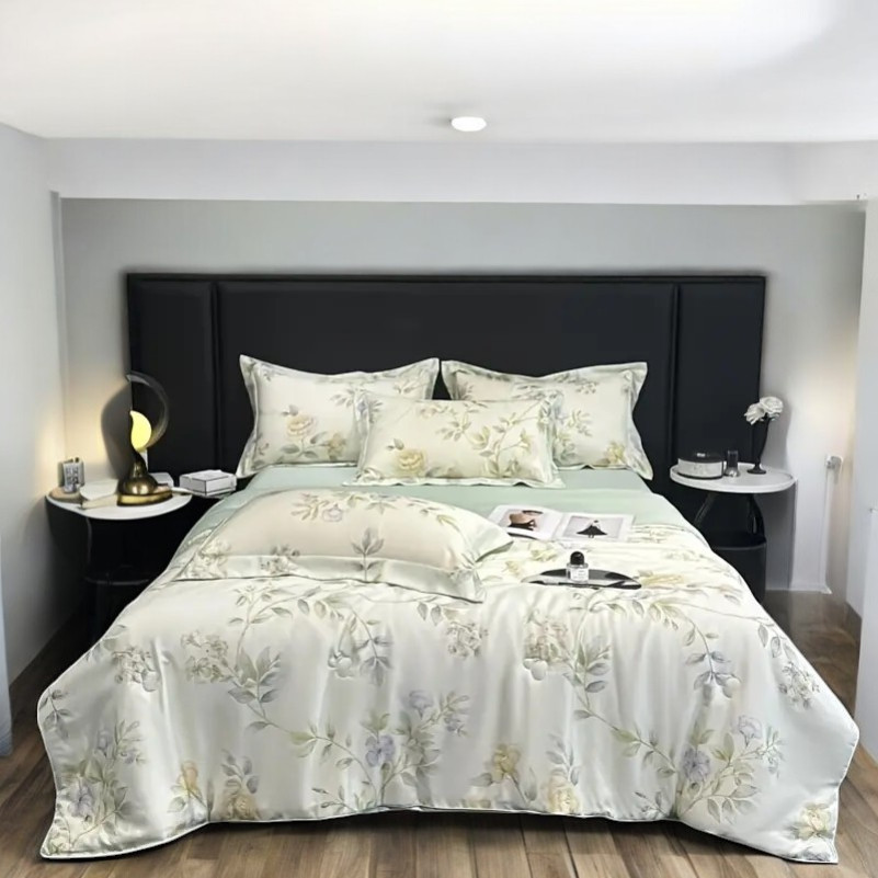 Набір ковдра Floral Eucalyptus Tencel