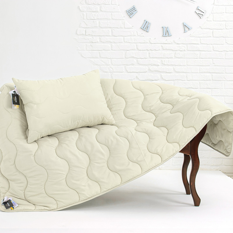 Подушка бамбукова Eco Light Creamy №1614 BamBoo мікросатин - 3