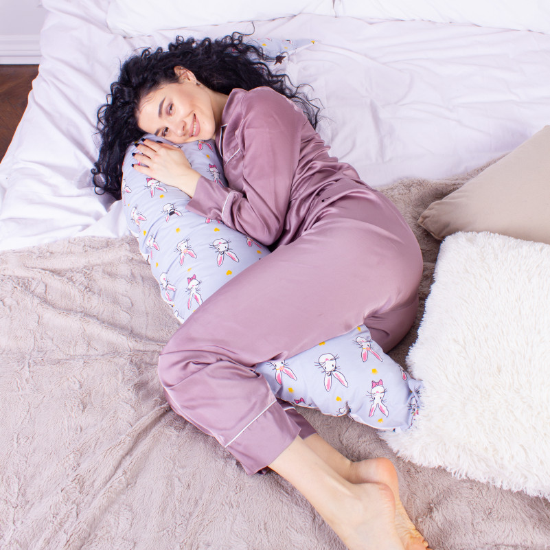 Подушка для вагітних та годування №8638 Print Line 17-0527 Bunnies 100% Memory - 7