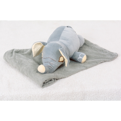 Плед + подушка дитячі №1060 Elephant Gray