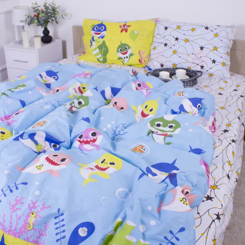 Комплект постельного белья Ranforce Elite TEENAGER 17-0522 Sharks are fun - 3