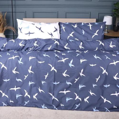 Комплект постельного белья Ranforce Elite TEENAGER 17-0825 Flying birds blue