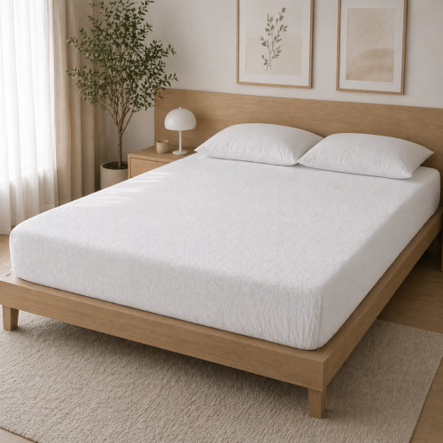 Простирадло з гумкою махра 30-421 White