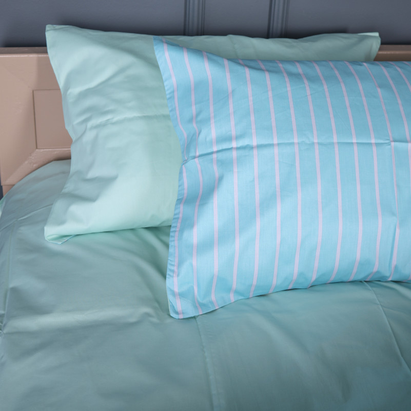 Наволочка Сатин 22-1466 Seafoam Stripe