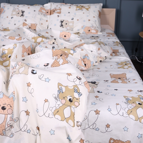 Простынь Бязь Kids Time 17-0777 Magic cats olive