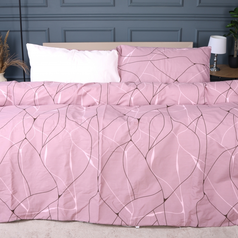 Комплект постільної білизни Ranforce Elite 17-0810 Accents pink