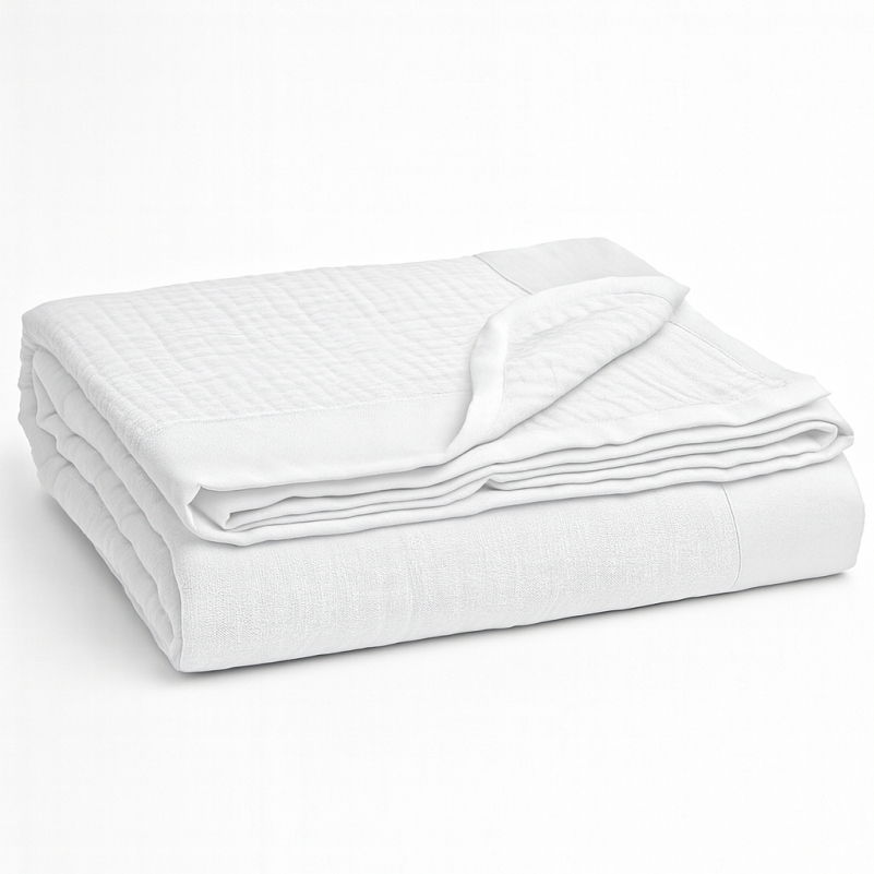 Покрывало №1501 Muslin hug white
