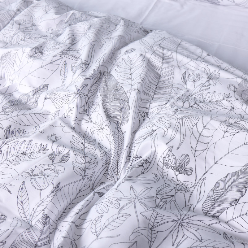 Комплект постельного белья Сатин JUNIOR 22-1427 Leafsong white - 1