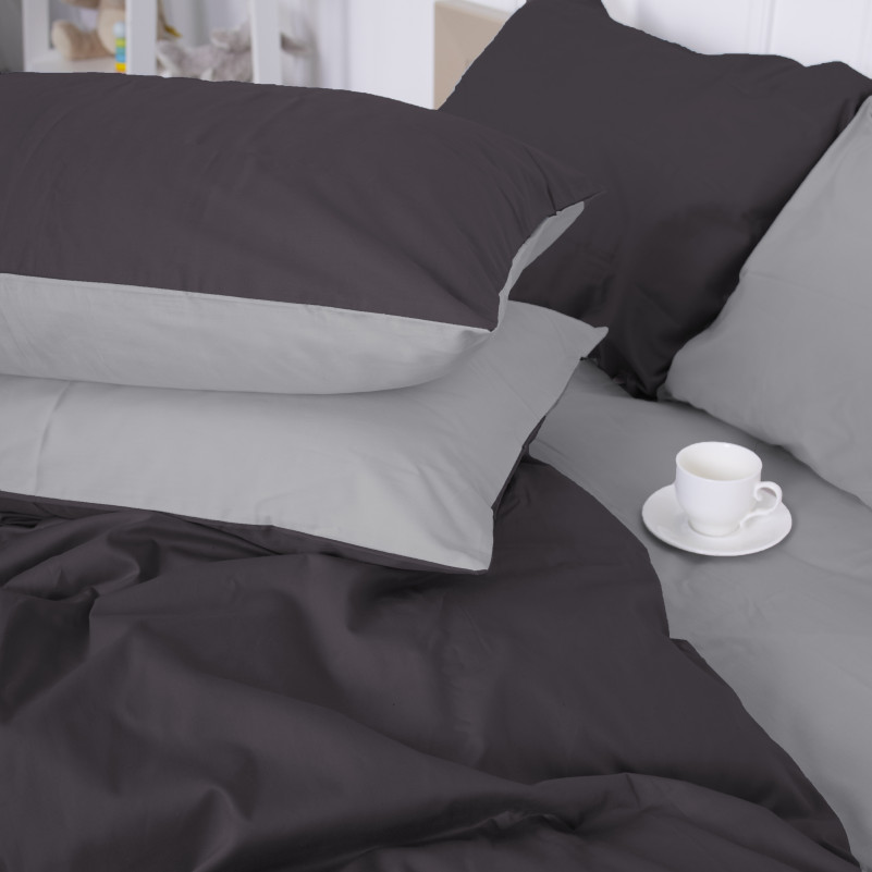 Підковдра 175*210 (САТИН) Satin Premium 0251+0240 Smoke УЦІНКА 