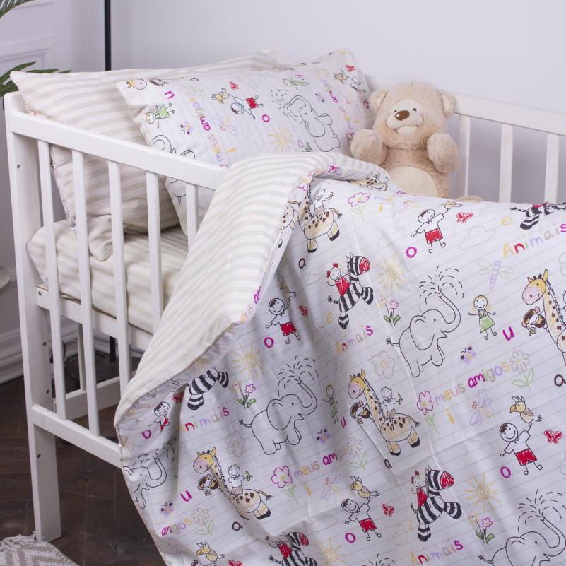 Комплект постельного белья Бязь JUNIOR 19-0001 Animais