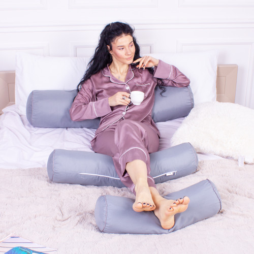 Подушка-валик №8102 Eco Line Gray EcoSilk