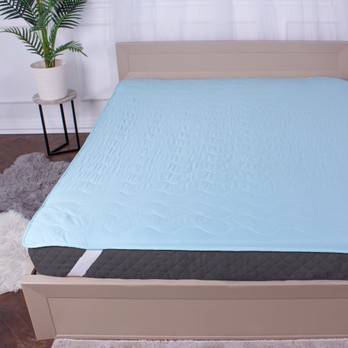 Наматрацник №1713 Eco Light Blue (EcoSilk) (звичайний з гумкою по кутах)  - 5
