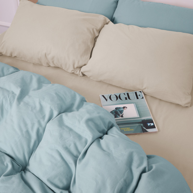 Комплект постельного белья JUNIOR Фланель 007-006 Milk/Menthol - 2